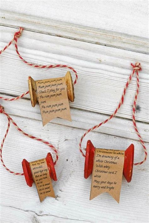 Wooden Thread Spool Ornament For Christmas Handmade Christmas