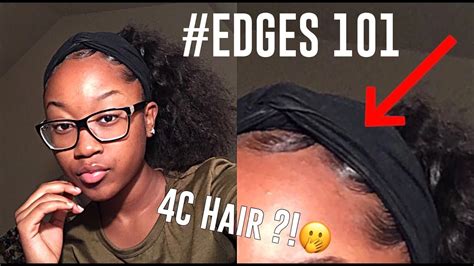 How I Do My 4c Edges 4c Natural Hair Updated Edges Routine Youtube