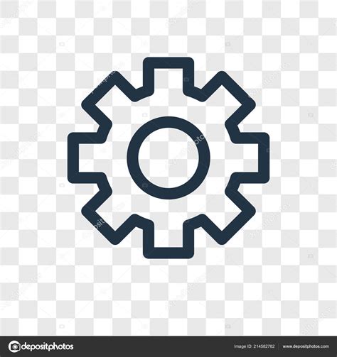 Settings Vector Icon Isolated Transparent Background Settings Logo