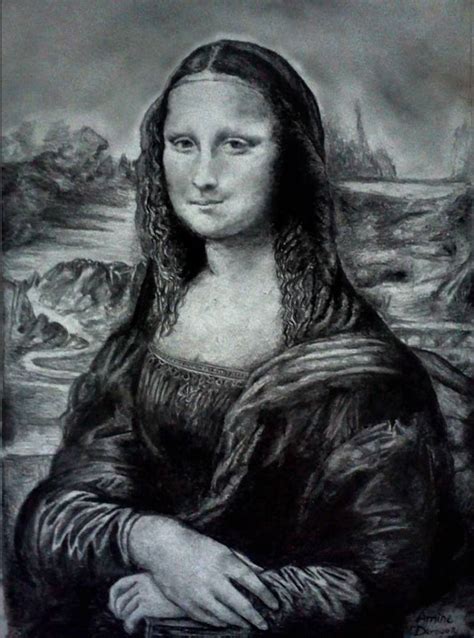 Mona Lisa Pencil Drawing