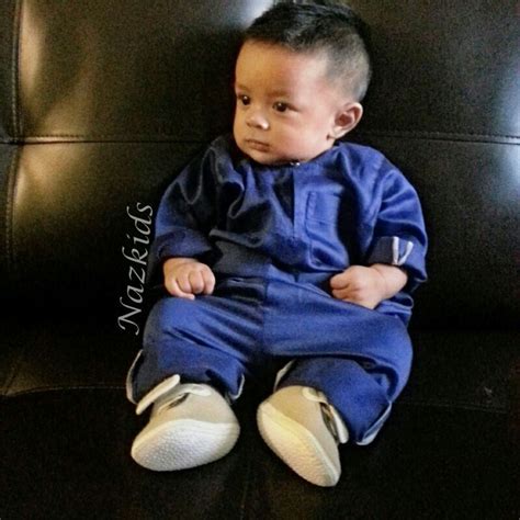 This was taken last year. Handsome baby boy wearing royal blue baju melayu ...