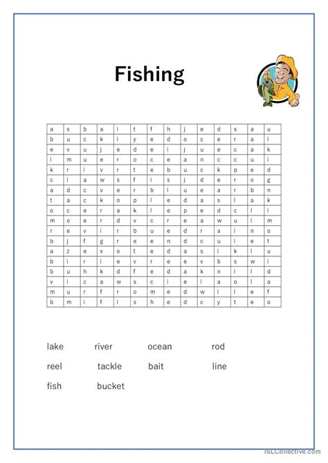 Fishing Word Search English Esl Worksheets Pdf And Doc