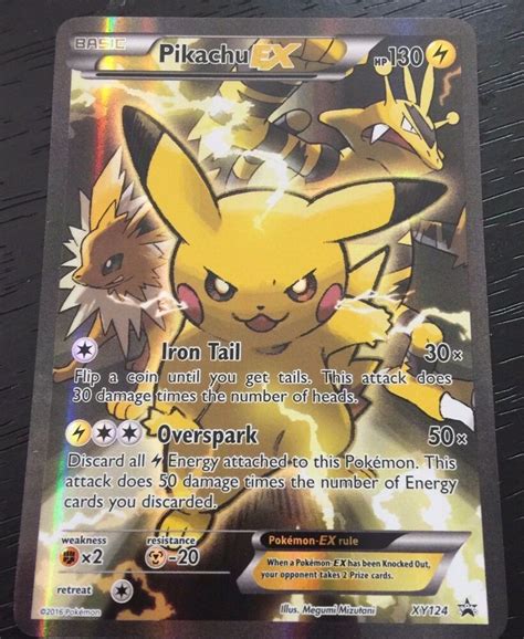 Ultra rare rare pokemon cards. POKEMON TCG: PIKACHU EX XY124 - FULL ART HOLO PROMO CARD ...
