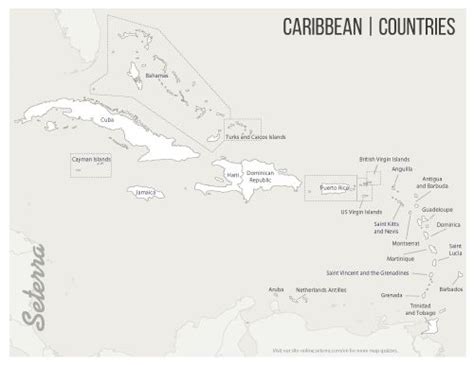 Labeled Printable Caribbean Countries Map Pdf Country Maps Map Caribbean