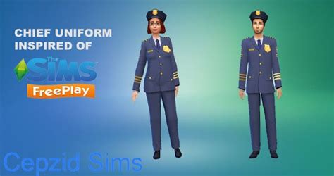 Sims 4 Ccs The Best Chief Police Uniform By Cepzid Sims