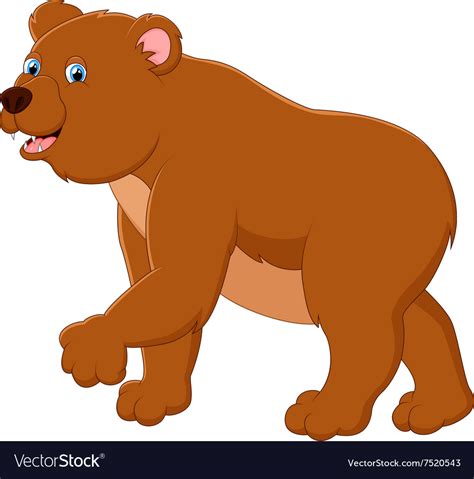 Cute Baby Bear Cartoon Royalty Free Vector Image