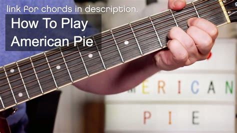 american pie don mclean beginner s guitar lesson youtube