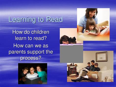 Learning To Read How Do Children Learn To Read Ppt Download