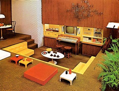 Media Pit 1970s Interior Design 70s Interior Retro Interior