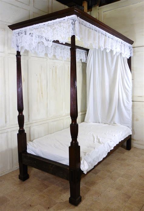 Charming Victorian Single Mahogany Four Poster Bed Antiques Atlas