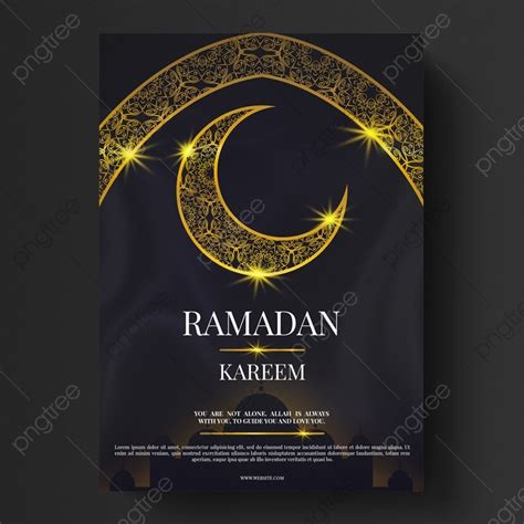 Golden Islam Ramadan Moon Flyer Template Download On Pngtree