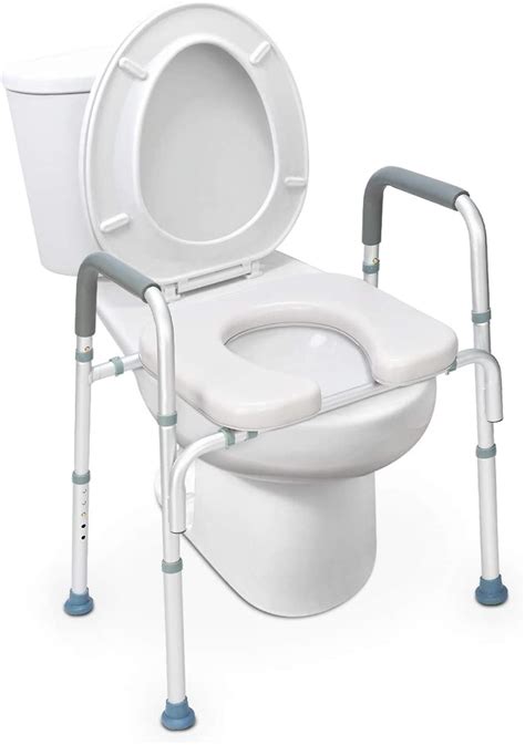 Oasisspace Stand Alone Raised Toilet Seat Lb Heavy Duty Medical Raised Homecare Commode And