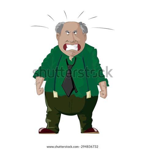 Illustration Angry Man Stock Vector Royalty Free 294836732