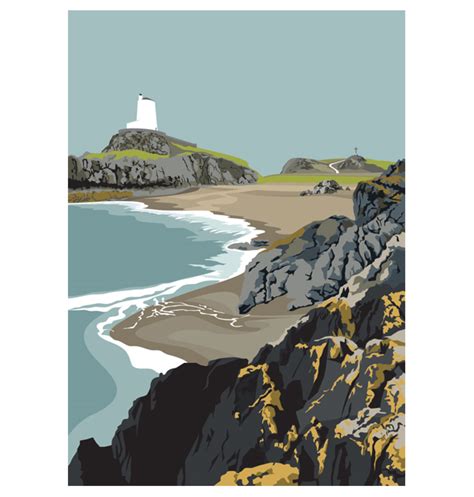Llanddwyn Island Lighthouse Ian Mitchell Art