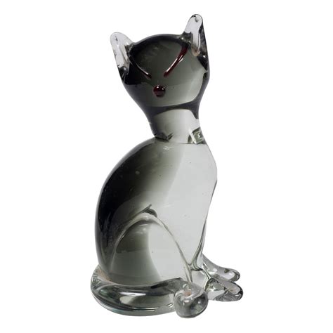 Vintage Murano Glass Green Cat With Ribbon By Cenedese 1960s For Sale At 1stdibs Vintage