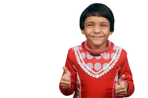 Premium Photo Indian Excited Kid With Smile Photo