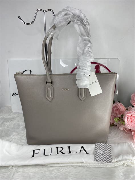 Furla Gray Leather Tote Bag Canon E Bags Prime