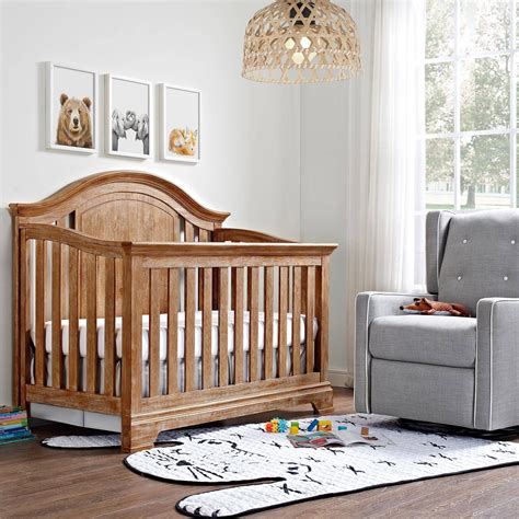 Baby Relax Macy 4 In 1 Convertible Crib Natural Rustic