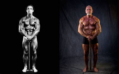 British Bodybuilding Champion Arthur Peacock At The Ages Of 40 And 80