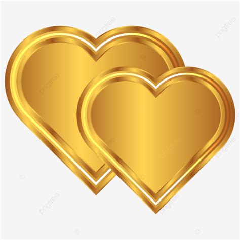 Luxury Gold 3d Metallic Romantic Heart Shape Frame Photo Love Border