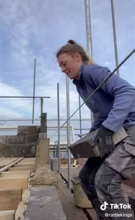 Female Bricklayer Defies Trolls Who Say She Belongs In Kitchen By Becoming TikTok Star Daily