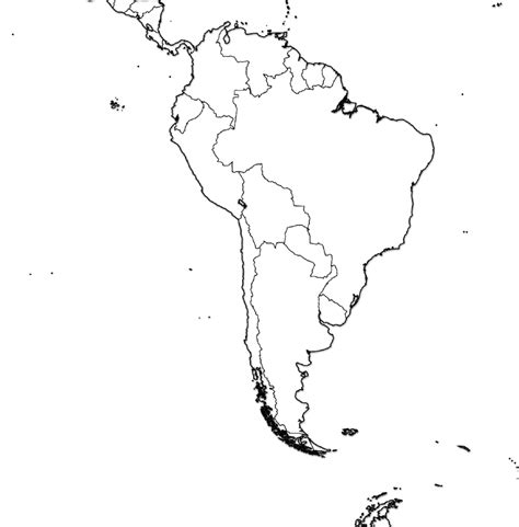 Mapa Mudo De América Del Sur Tamaño Completo Ex