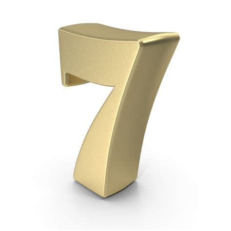 Number Simple 7 Gold By Pixelsquid360 On Envato Elements