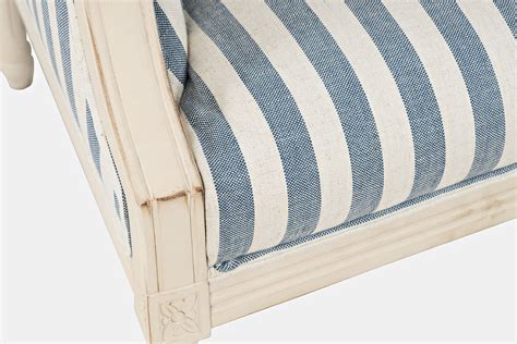 Mckenna Accent Chair Blue Stripe Jofran Furniture Furniture Cart