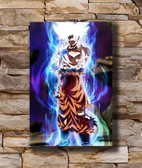 Art Poster New Dragon Ball Super Goku Ultra Instinct Mastered Light