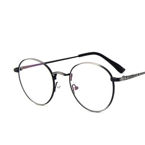 Round Curved Bridge Thin Vintage Retro Metal Full Rim Optical Prescription Eyeglasses Frames Men