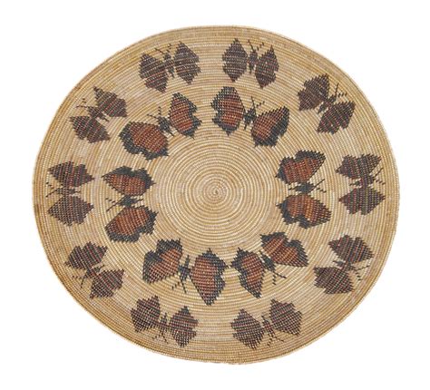 Yokut Tray Tulare County California Exfine Weave With Butterfly