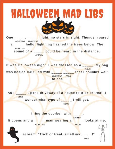 Halloween Mad Libs Jac Of All Things