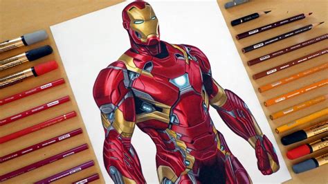 Make a cartoon man using basic shapes and tips for adding realistic detail to your cartoon; Speed Drawing: Iron Man - YouTube