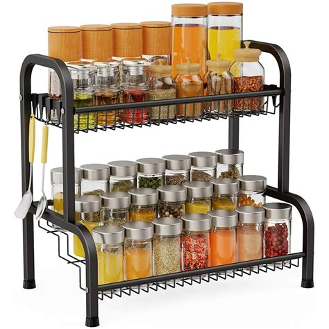 Spice Rack F Color 2 Tier 201 Stainless Steel Standing Spice Organizer
