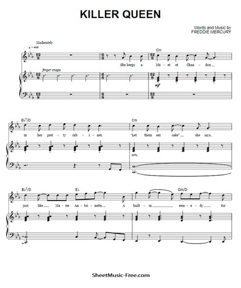 Queen Sheet Music | ♪ SHEETMUSIC-FREE.COM