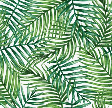 Printable Palm Leaf Pattern : Papier peint watercolor palm tree leaf