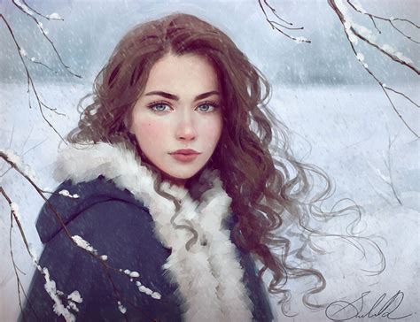 Winter On The Way By Selenada On Deviantart Digital Portrait Art