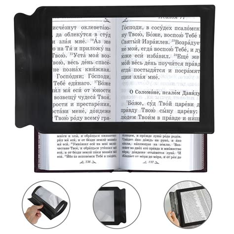 magnifier book reading aid lens large 3x magnifying glass a4 full sheet page us ebay