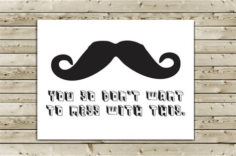 Funny Mustache Birthday Greeting Card You So By Aloucreations 385 Birthday Greeting Cards