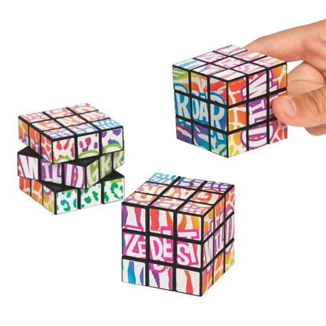 Amazing Animal Mini Puzzle Cubes 12 Pc Discontinued Cube Puzzle