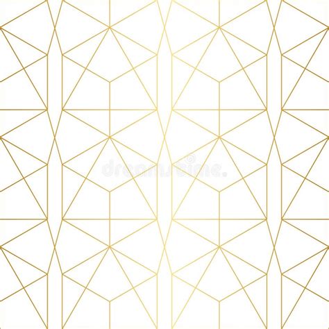 Golden Texture Seamless Geometric Pattern Golden Background Stock