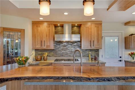 Contemporary Kitchen With Quartz Countertops And Red Birch Cabinets