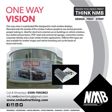 One Way Vision Digital Printing Services Film Design Design