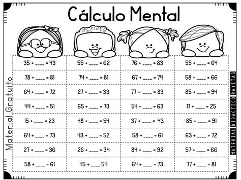 CÁlculo Mental 5 Imagenes Educativas