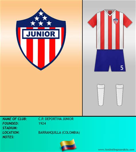 Junior de barranquilla vector logo. Junior Barranquilla of Colombia crest and kit 1924 ...