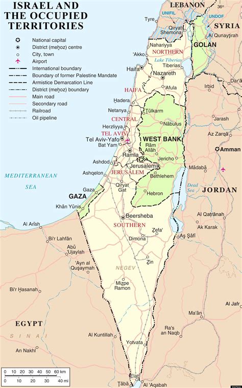 Israel Map The Palestinian Regions Changing Borders Huffpost