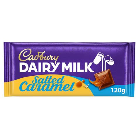 Cadbury Dairy Milk Salted Caramel Chocolate Bar 120g Tesco Groceries