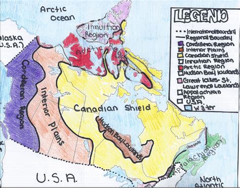 Map Landform Regions Of Canada