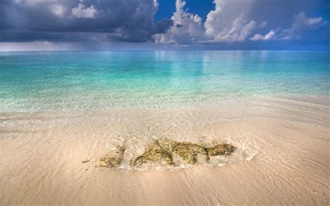 Nature Landscape Maldives Tropical Sea Beach Horizon Clouds
