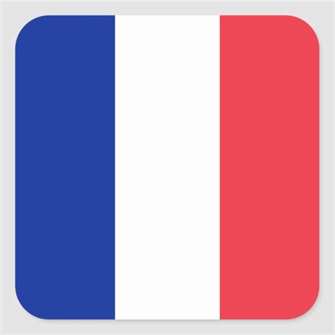 France French National Flag Square Sticker Zazzle France Flag